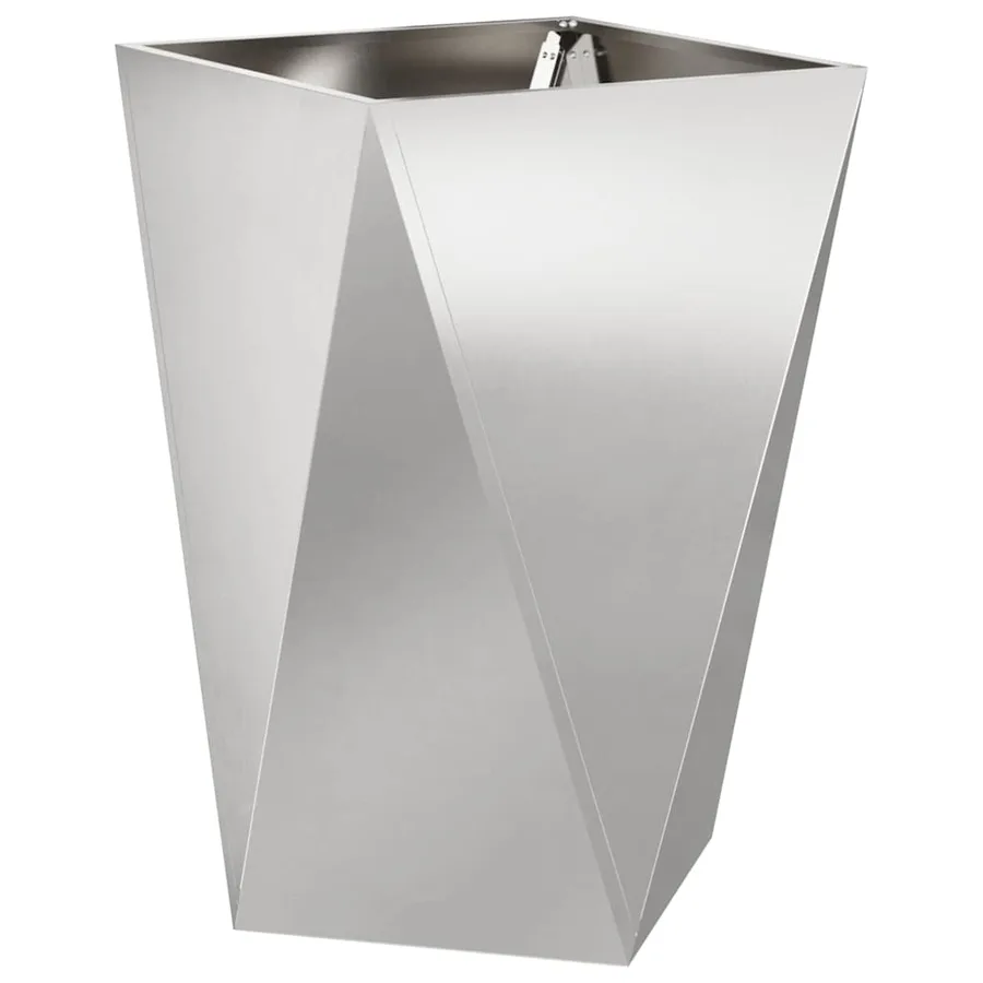 Jardinière 2 pc Argent 50 x 50 x 75 cm Acier inoxydable - 5