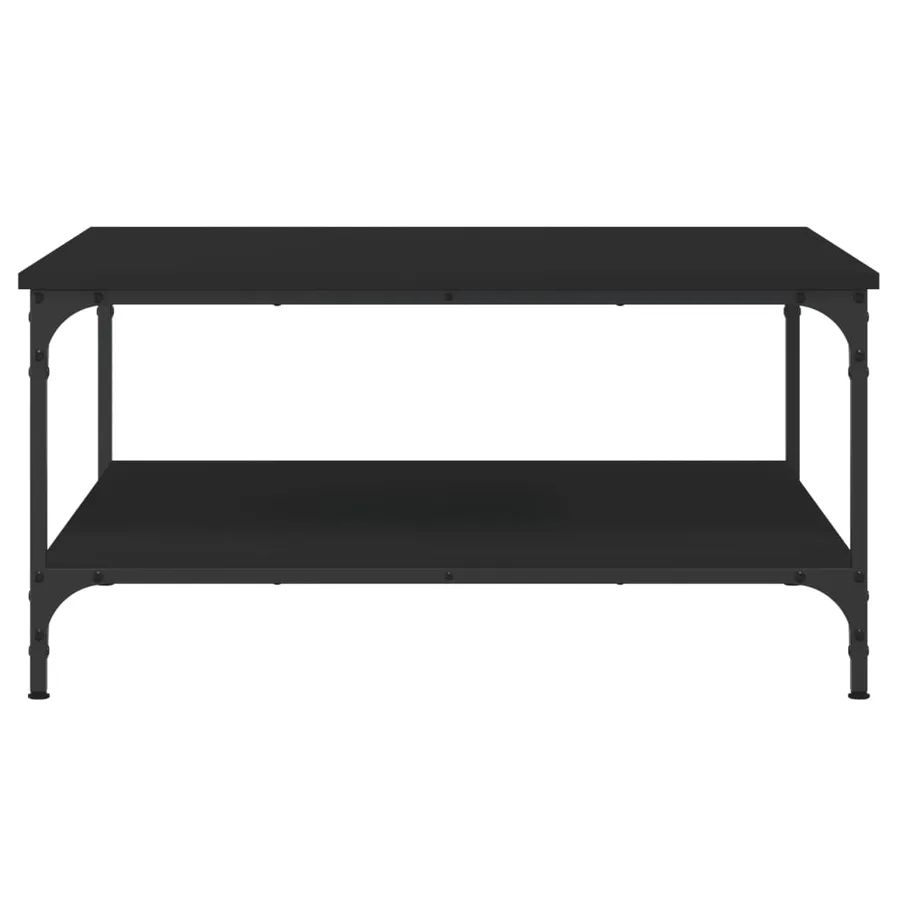 Table basse noir 80x80x40 cm bois d'ingénierie - 4