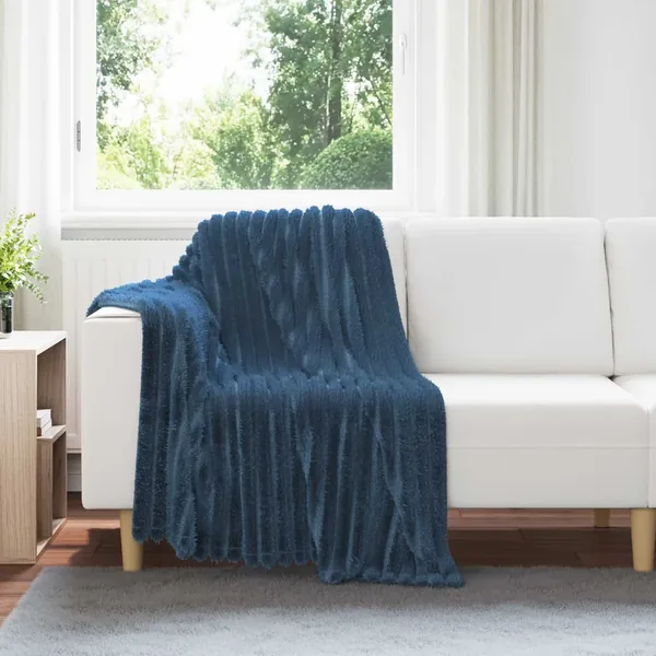 Couvertures à jeter 6 pcs Bleu marine 150 x 130 cm Toison