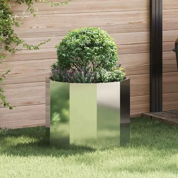 Jardinière Argent 60 x 60 x 50 cm Acier galvanisé