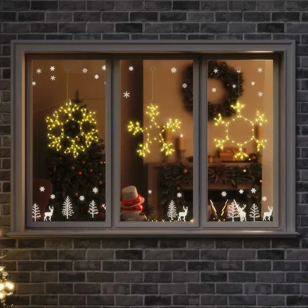 Flocon de neige de Noël Blanc chaud 44,5 x 38 cm PVC
