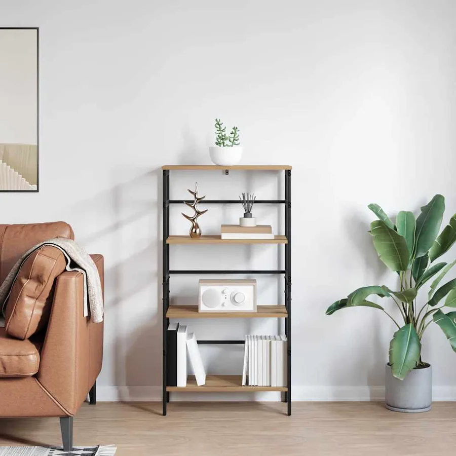 Étagère 3 niveaux 60 x 29,5 x 115 cm Bois d'ingénierie - 4