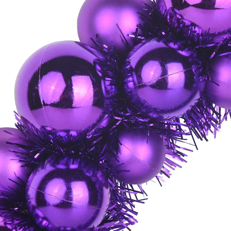 Couronnes de Boules de Noël 2 pcs Lilas 33 x 33 x 7 cm - 6