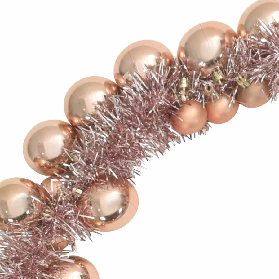 Guirlande de Boules de Noël Rose doré 186 cm Polystyrène - 6