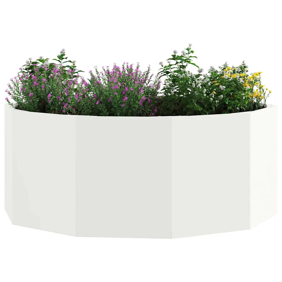 Jardinière Blanc 90 x 90 x 35 cm Acier - 3