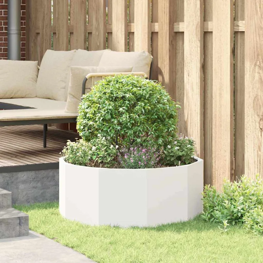 Jardinière Blanc 90 x 90 x 35 cm Acier - 4