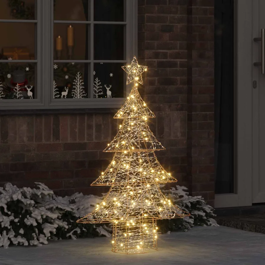 Sapin de Noël avec 120 LED Blanc chaud 120,5 cm PET
