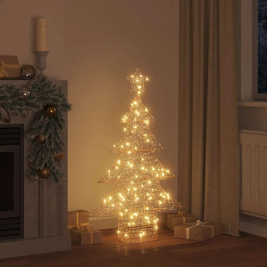 Sapin de Noël avec 120 LED Blanc chaud 120,5 cm PET - 3