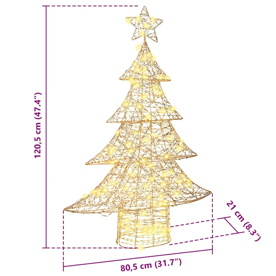 Sapin de Noël avec 120 LED Blanc chaud 120,5 cm PET - 8