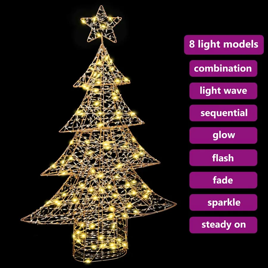 Sapin de Noël avec 120 LED Blanc chaud 120,5 cm PET - 9