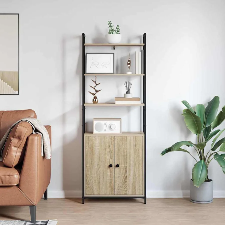 Bibliothèque Chêne Sonoma 60 x 24 x 161 cm Bois d'ingénierie - 4
