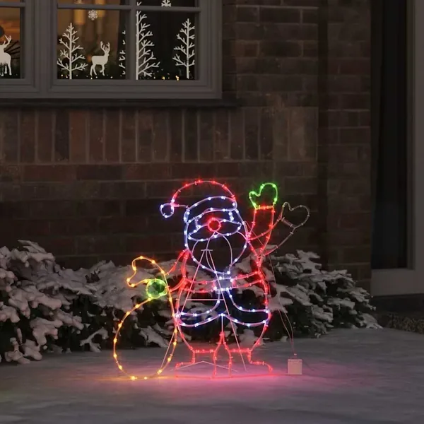 Lumière du Père Noël Multicolore 58.5 x 60 x 1.3 cm Fer