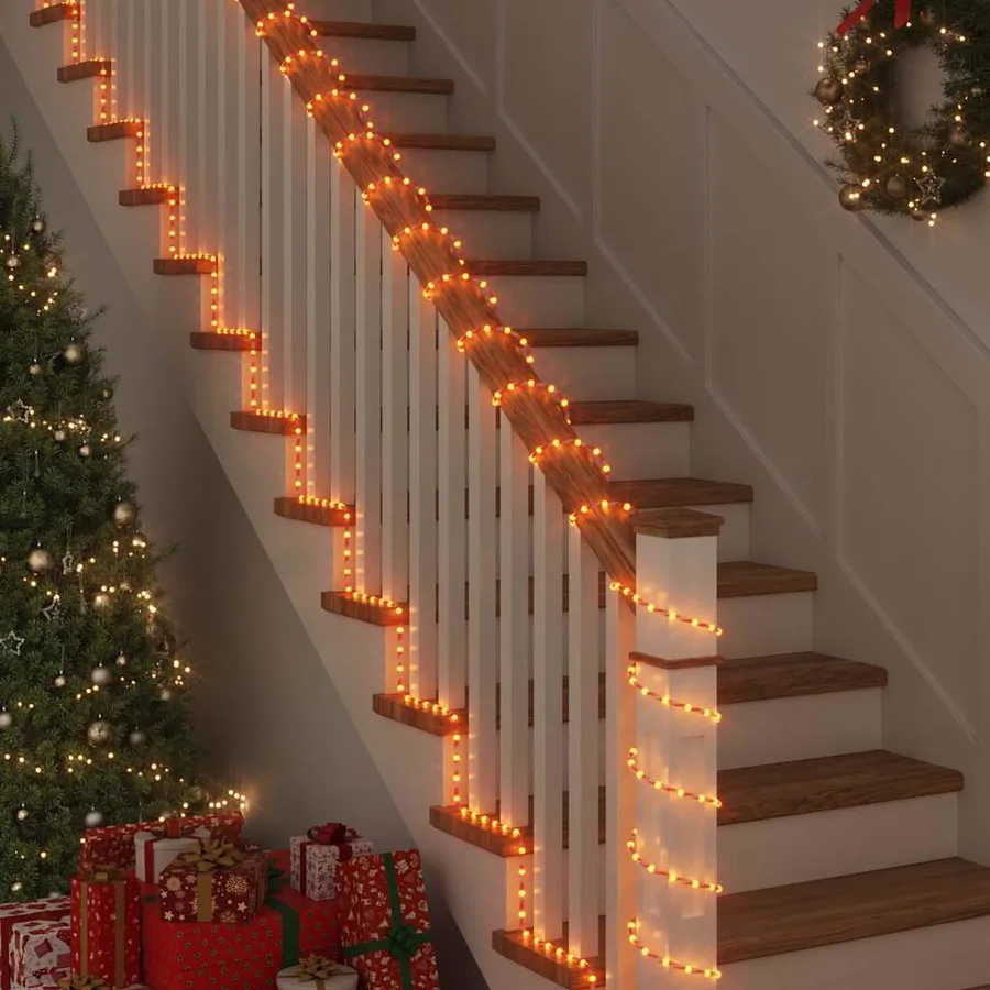Lumière en corde avec 120 LED Blanc chaud 5 m PVC - 4