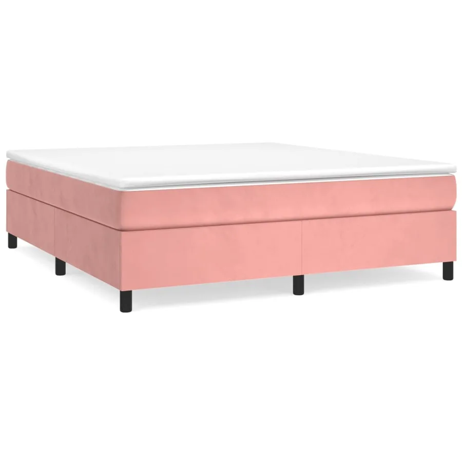 Sommier à lattes de lit avec matelas Rose 160x200 cm Velours - 2