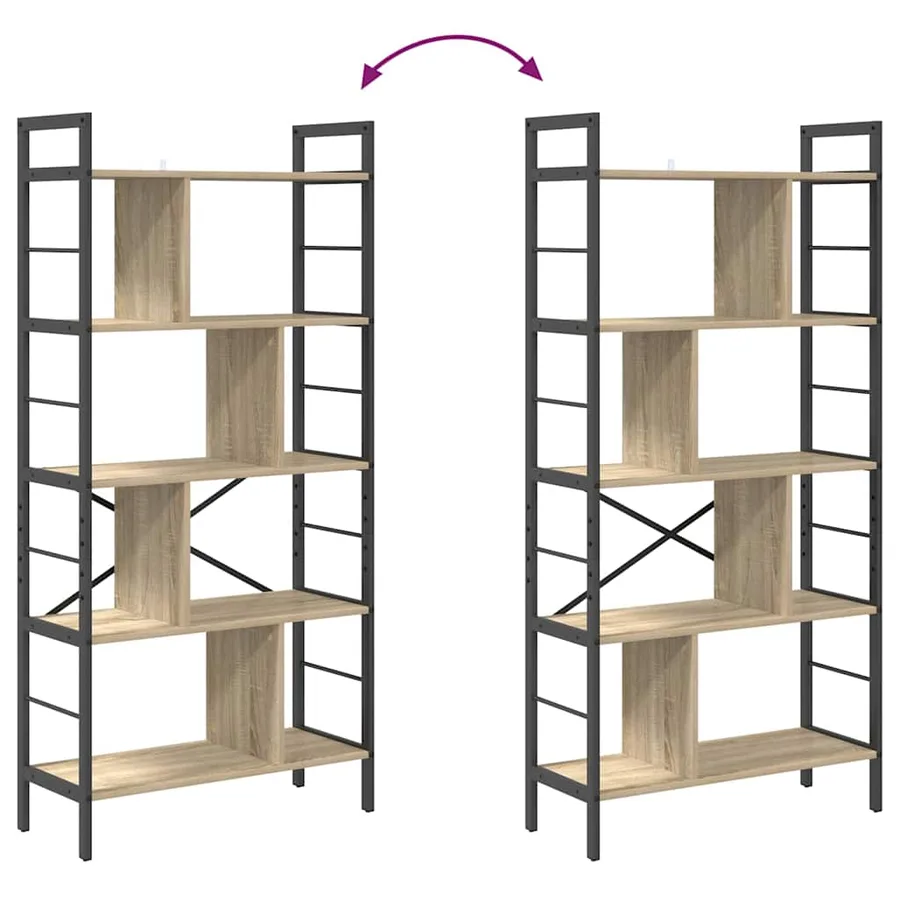 Étagère Chêne Sonoma 75 x 30 x 156 cm Bois d'ingénierie - 10