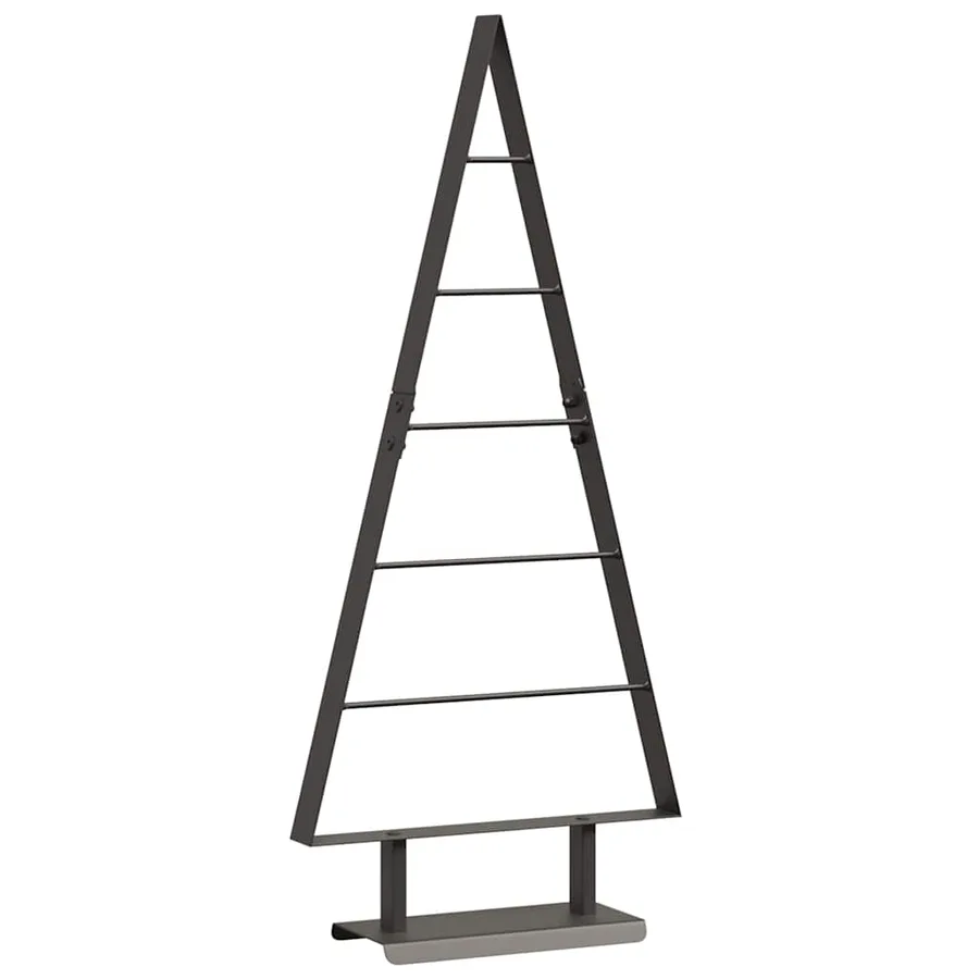 Arbre de Noël en métal avec support Noir 90 cm Acier - 2