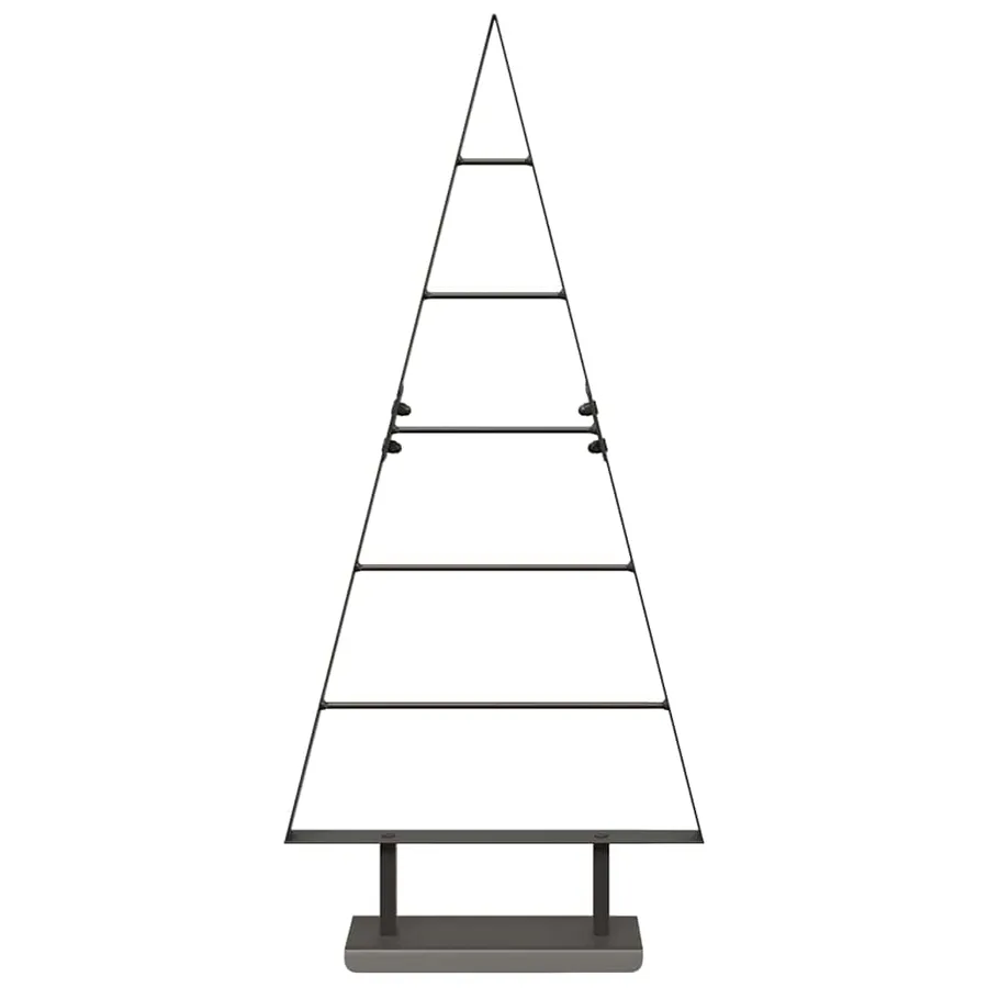 Arbre de Noël en métal avec support Noir 90 cm Acier - 5