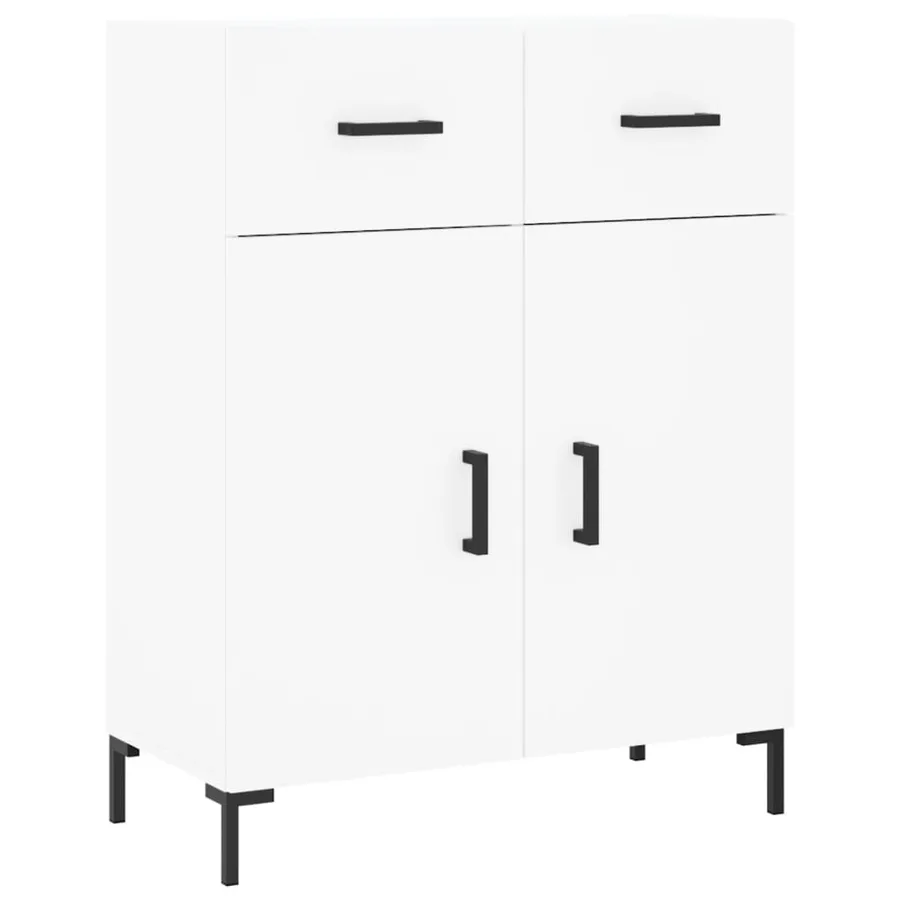 Buffet blanc 69,5x34x90 cm bois d'ingénierie - 2