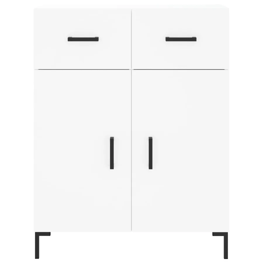 Buffet blanc 69,5x34x90 cm bois d'ingénierie - 6