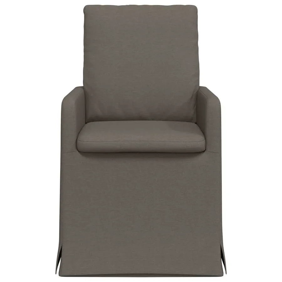 Chaises de salle à manger 2 pcs Gris clair 57 x 67 x 98 cm Lin - 4