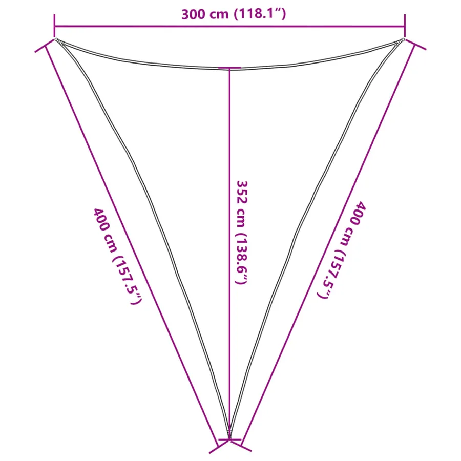 Voile d'ombrage 160 g/m² Blanc 3x4x4 m PEHD - 10