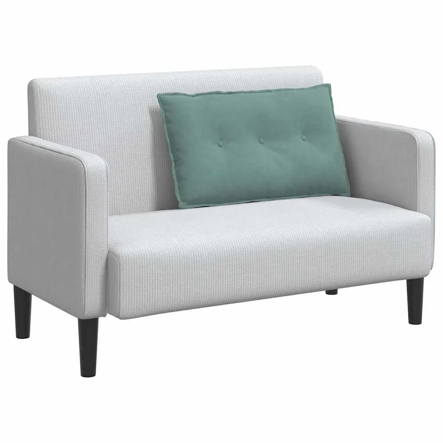 Coussin de Dos Vert Mer 80 x 50 cm Tissu en velours côtelé - 3