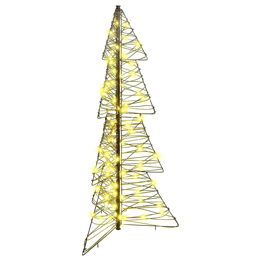 Sapin de Noël avec 100 LED Blanc chaud 120 cm Rotin - 2