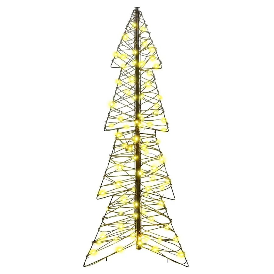 Sapin de Noël avec 100 LED Blanc chaud 120 cm Rotin - 4