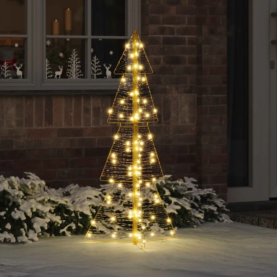 Sapin de Noël avec 100 LED Blanc chaud 120 cm PET