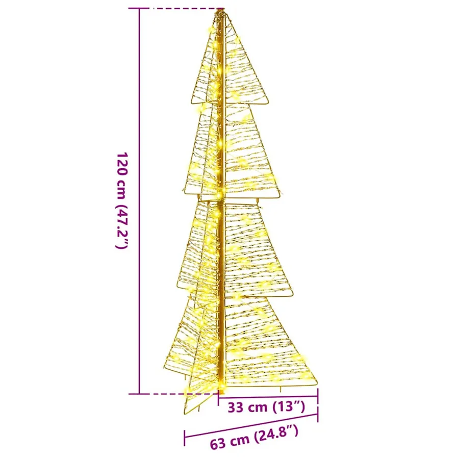 Sapin de Noël avec 100 LED Blanc chaud 120 cm PET - 10