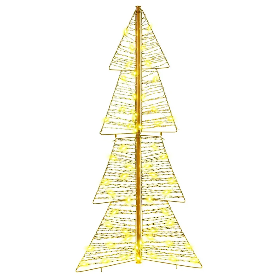 Sapin de Noël avec 100 LED Blanc chaud 120 cm PET - 4