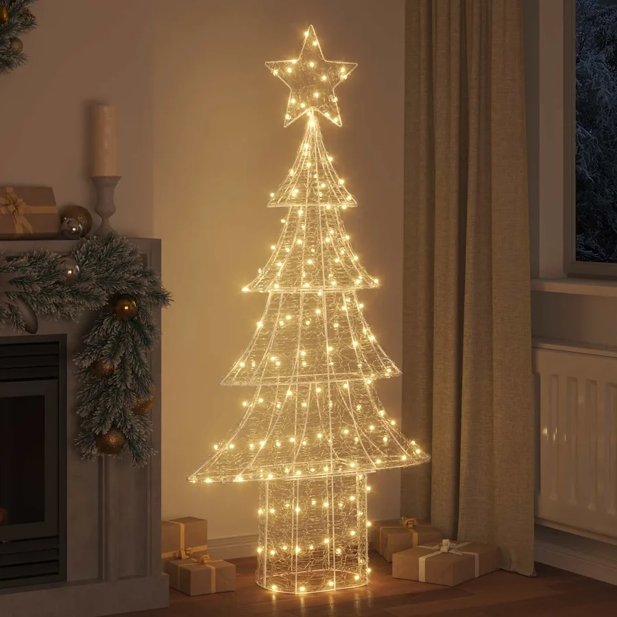 Sapin de Noël avec 240 LED Blanc chaud 150 cm Acrylique - 3