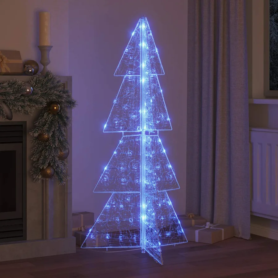 Sapin de Noël avec 160 LED Bleu 150 cm Acrylique - 3