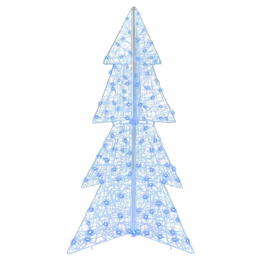 Sapin de Noël avec 160 LED Bleu 150 cm Acrylique - 4