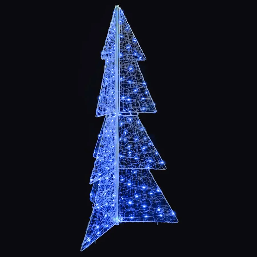 Sapin de Noël avec 160 LED Bleu 150 cm Acrylique - 5