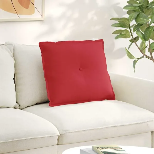 Coussin de Dos Rouge 60 x 19 x 50 cm tissu