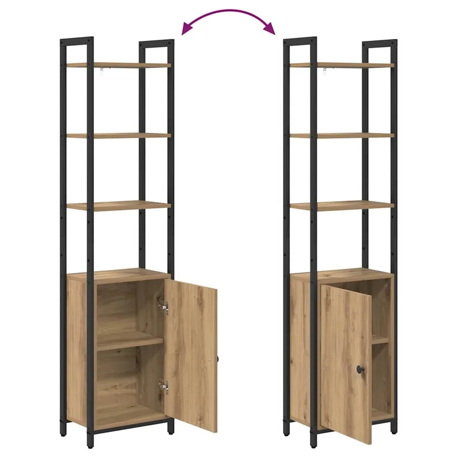 Bibliothèque 6 niveaux 40 x 24 x 161 cm Bois d'ingénierie - 11