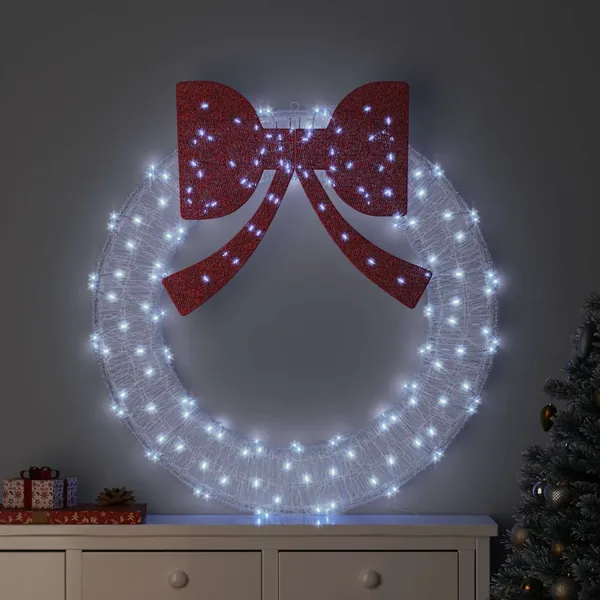 Couronne avec 150 LED Blanc froid 120 cm Acrylique
