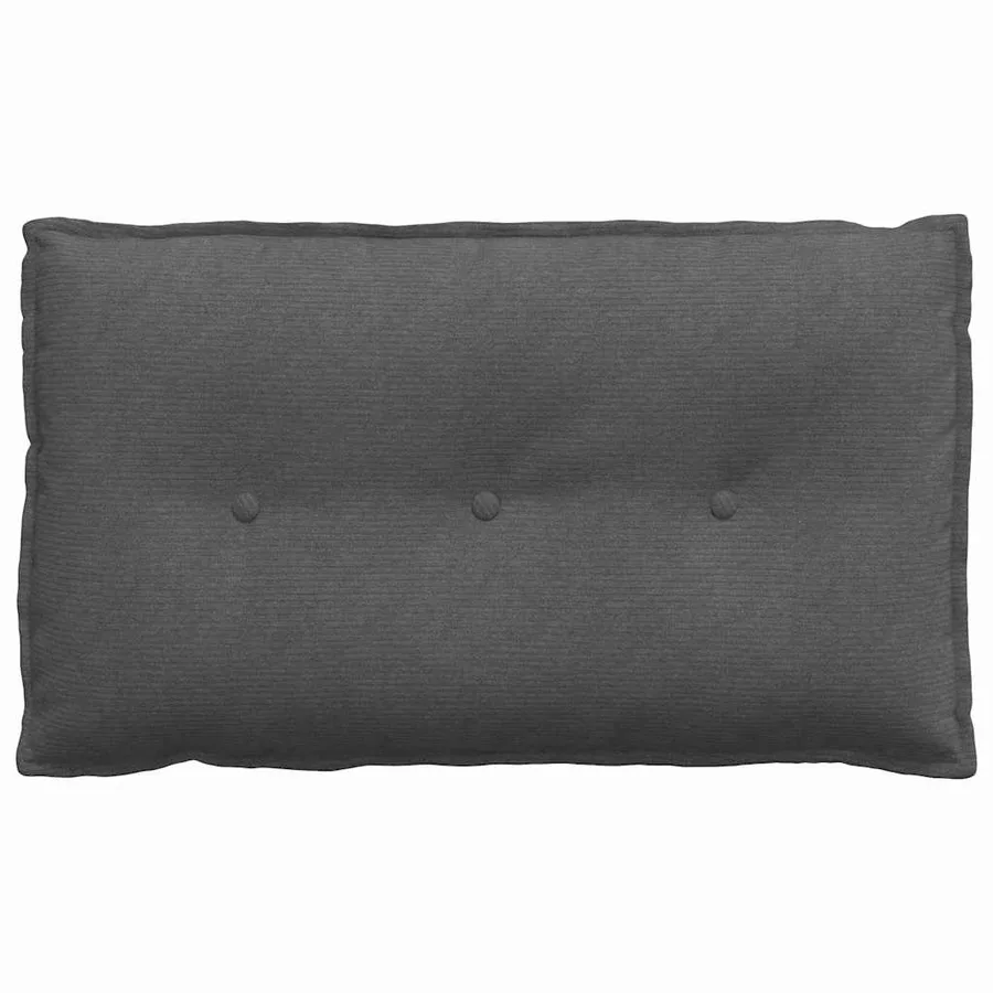 Coussin de Dos Gris foncé 80 x 50 cm Tissu en velours côtelé - 5
