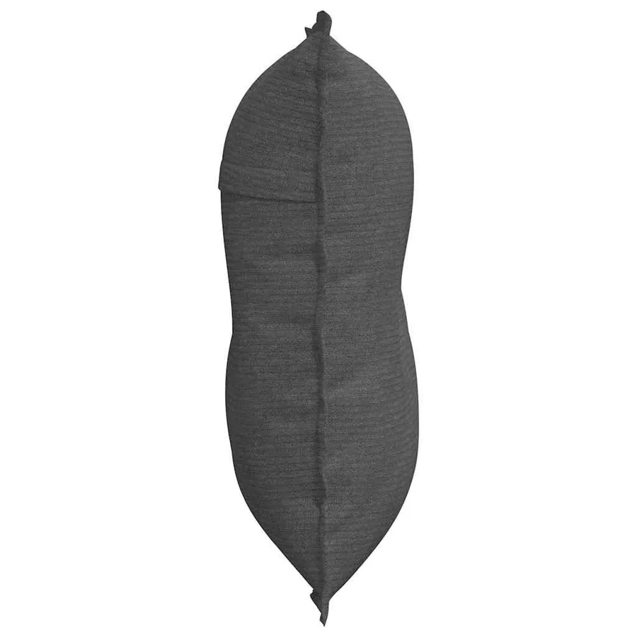 Coussin de Dos Gris foncé 80 x 50 cm Tissu en velours côtelé - 6