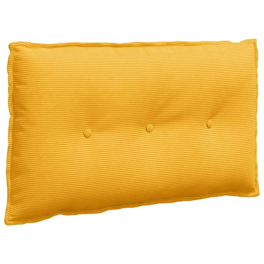 Coussin de Dos Jaune clair 80 x 50 cm Tissu en velours côtelé - 2
