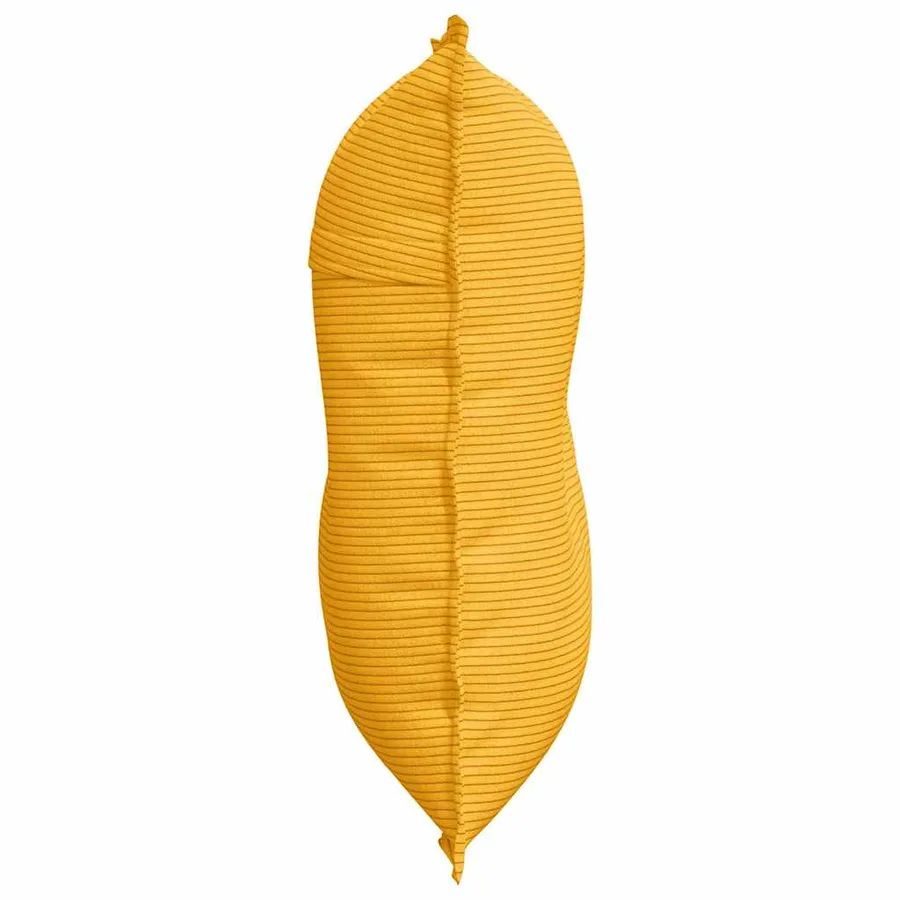 Coussin de Dos Jaune clair 80 x 50 cm Tissu en velours côtelé - 6