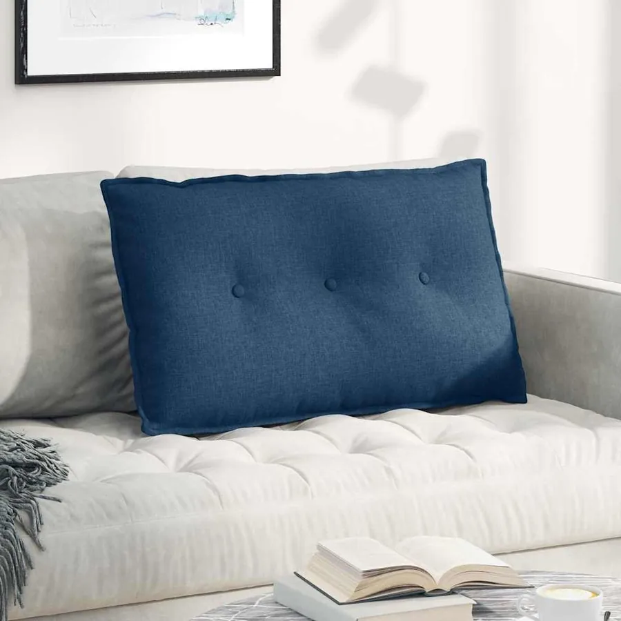 Coussin de Dos Bleu 80 x 19 x 50 cm tissu