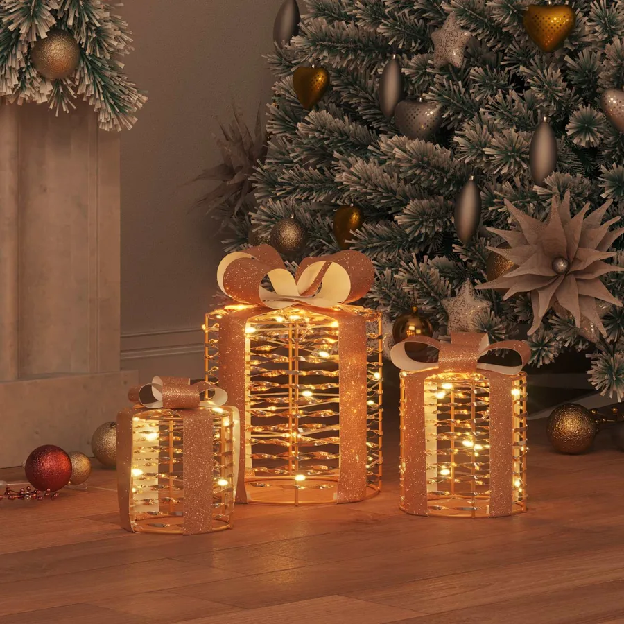 Décoration de boîte cadeau 3 pcs 20 x 20 x 20 cm PET - 3