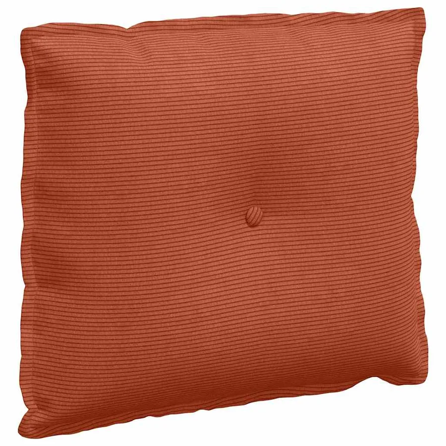 Coussin de Dos Rouge orange 60 x 50 cm Tissu en velours côtelé - 2