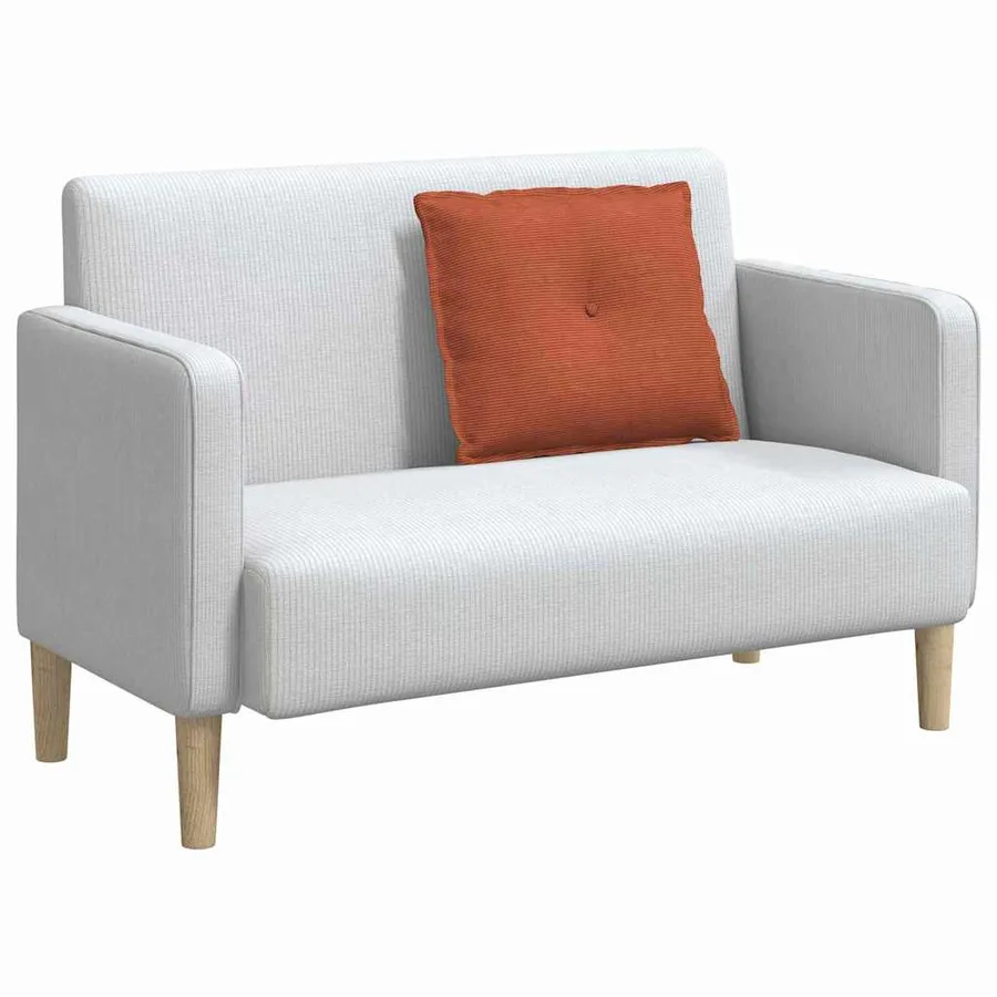 Coussin de Dos Rouge orange 60 x 50 cm Tissu en velours côtelé - 3