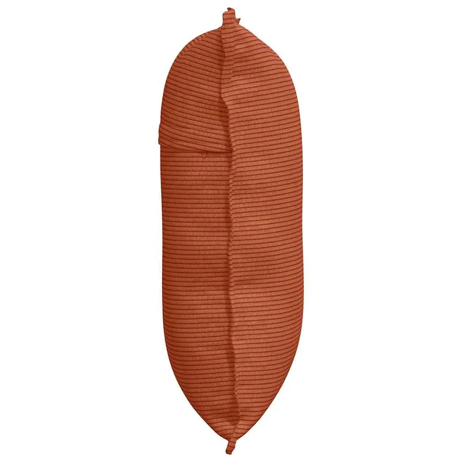 Coussin de Dos Rouge orange 60 x 50 cm Tissu en velours côtelé - 6