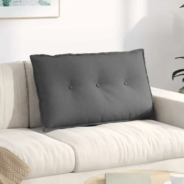 Coussin de Dos Gris foncé 80 x 19 x 50 cm tissu