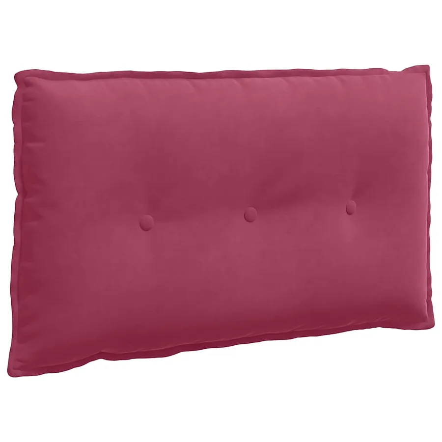Coussin de Dos Bordeaux 80 x 50 cm Tissu en velours côtelé - 2
