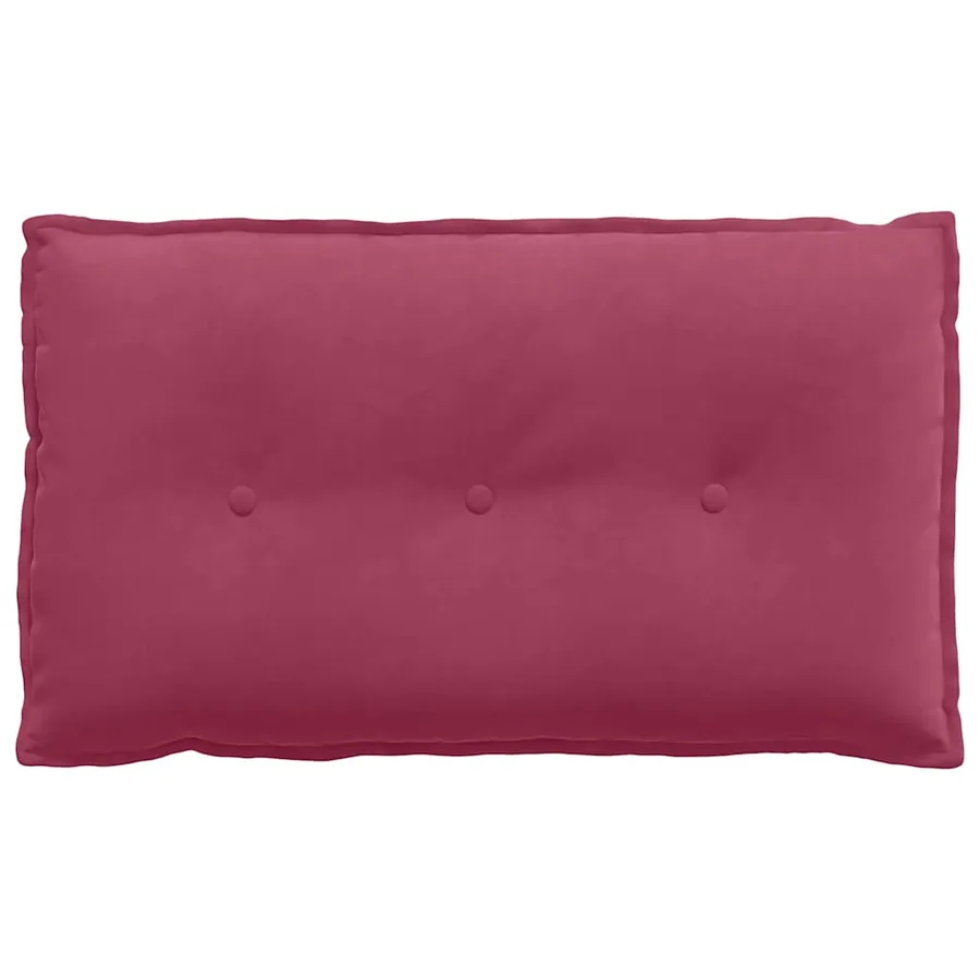 Coussin de Dos Bordeaux 80 x 50 cm Tissu en velours côtelé - 5